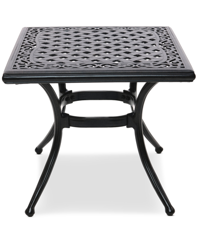 Agio Wythburn Mix And Match 20" Square Cast Aluminum Outdoor End Table In Pewter Finish