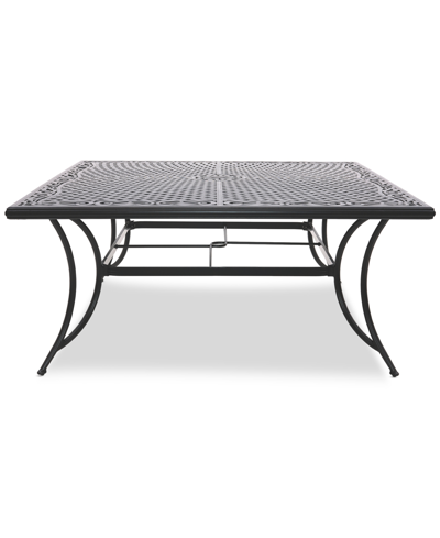 Shop Agio Wythburn Mix And Match 64" Square Cast Aluminum Outdoor Dining Table In Bronze Finish