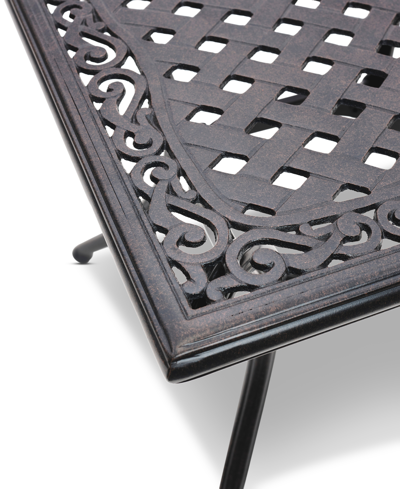 Shop Agio Wythburn Mix And Match 20" Square Cast Aluminum Outdoor End Table In Pewter Finish