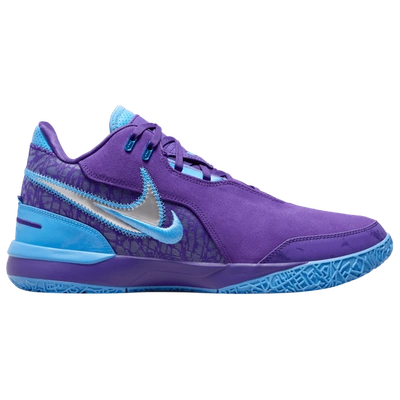 Shop Nike Mens  Zoom Lebron Nxxt Gen Amped In Blue/purple/silver