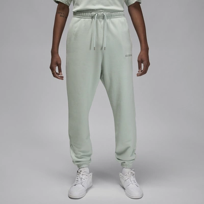 Shop Jordan Mens  Wordmark Fleece Pants In Light Silver