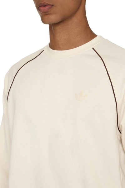 Shop Adidas Originals Adidas  By Wales Bonner - Cotton Crew-neck Sweatshirt In Panna