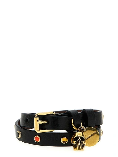 Shop Alexander Mcqueen Bracelets In Black