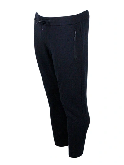 Shop Armani Exchange Trousers In Blue
