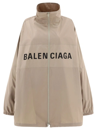 Shop Balenciaga Coats In Beige