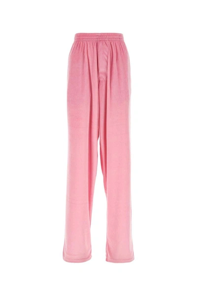 Shop Balenciaga Trousers In Pink