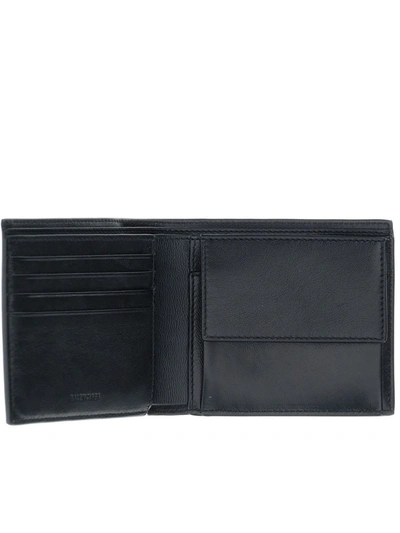 Shop Balenciaga "cash Square Folded Coin" Wallet In Black