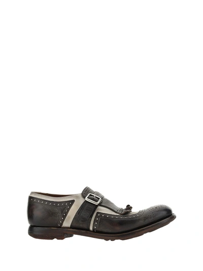 Shop Church's Loafers In Ebony+white