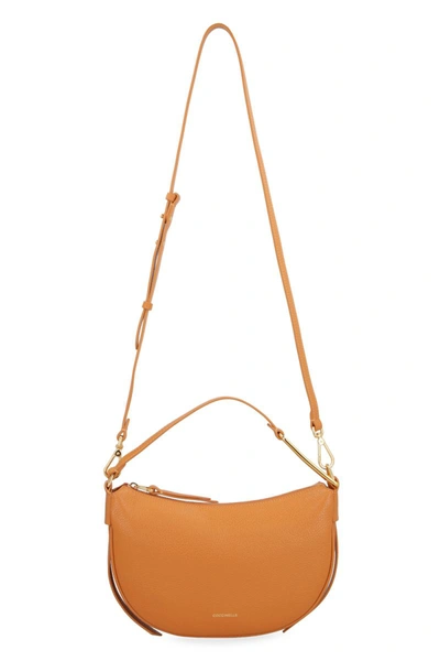 Shop Coccinelle Priscilla Leather Shoulder Bag In Orange