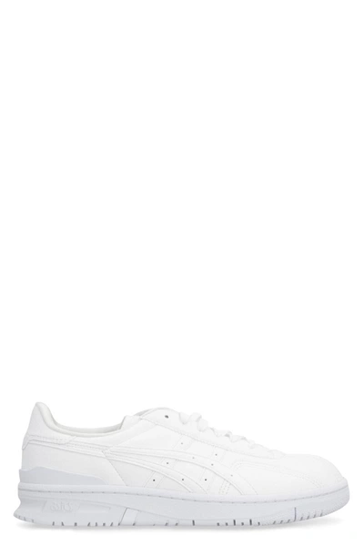 Shop Comme Des Garçons Leather Low-top Sneakers In White