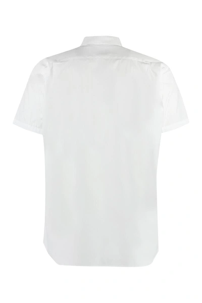 Shop Comme Des Garçons Short Sleeve Cotton Shirt In White