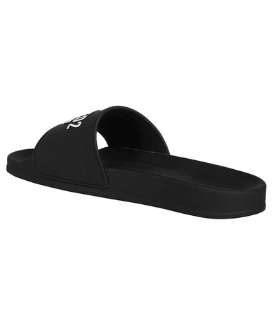 Shop Dsquared2 Logo Detail Rubber Slides In Black