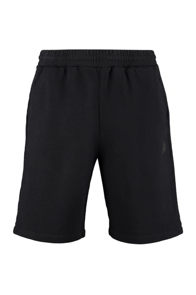 Shop Golden Goose Cotton Bermuda Shorts In Black