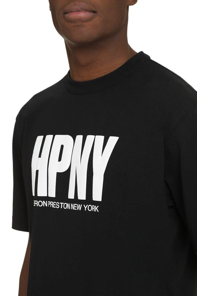 Shop Heron Preston Printed Cotton T-shirt In Black