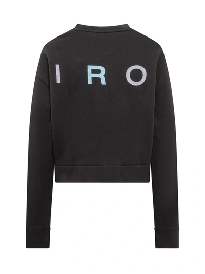 Shop Iro Black Multicolour Cotton Sweatshirt