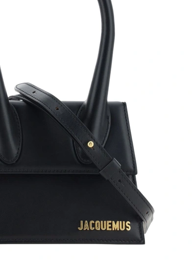 Shop Jacquemus "le Chiquito Moyen" Handbag In Black