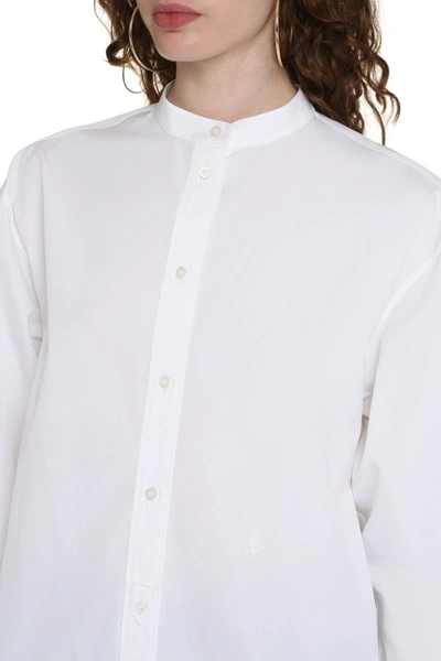 Shop Jil Sander Cotton Poplin Shirt In White