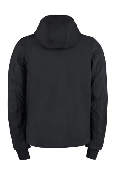 Shop K-way Jacko Technical Fabric Hooded Jacket In Black