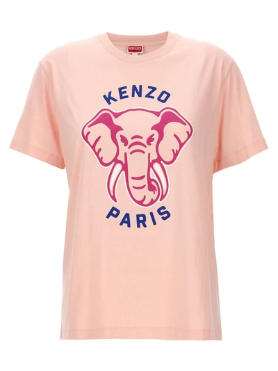 Shop Kenzo ' Elephant' T-shirt In Pink