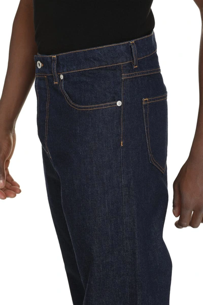 Shop Kenzo Asagao 5-pocket Straight-leg Jeans In Denim