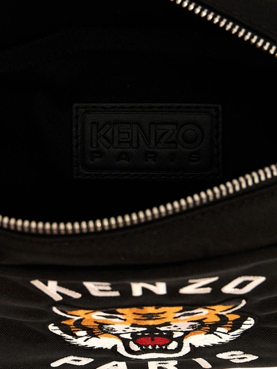 Shop Kenzo Tiger Print Bag In Black