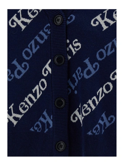 Shop Kenzo By Verdy Cardigan In Blu
