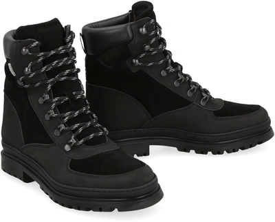 Shop Les Deux Tyler Lace-up Suede Ankle Boots In Black