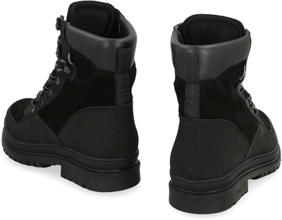 Shop Les Deux Tyler Lace-up Suede Ankle Boots In Black