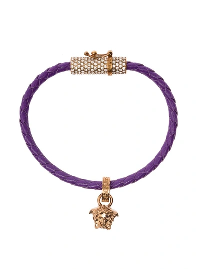 Shop Versace 'medusa' Bracelet In Violet