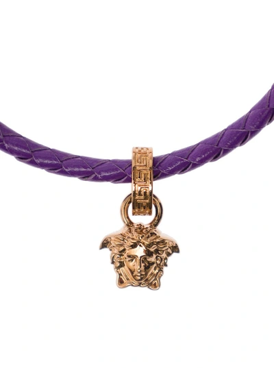 Shop Versace 'medusa' Bracelet In Violet