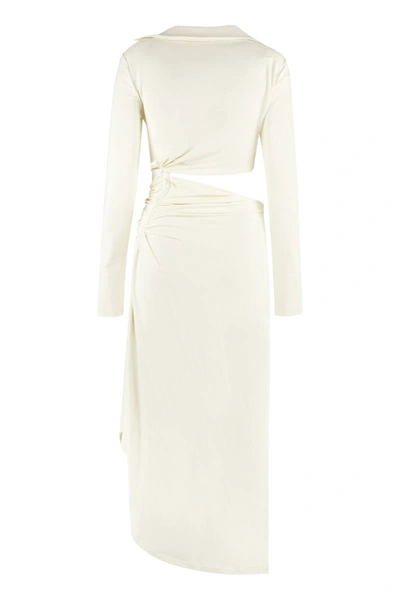 Shop Off-white Midi Viscose Dress