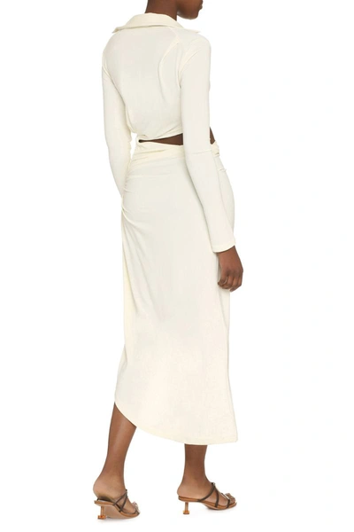 Shop Off-white Midi Viscose Dress
