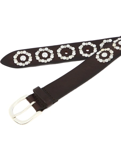 Shop Orciani Belt With Studs In Brown