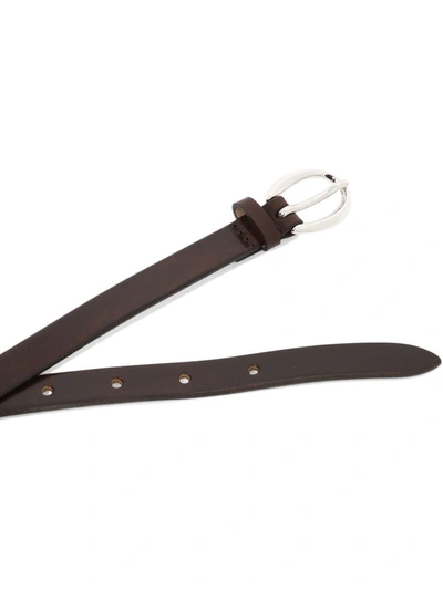 Shop Orciani Woven Leather Belt In Brown