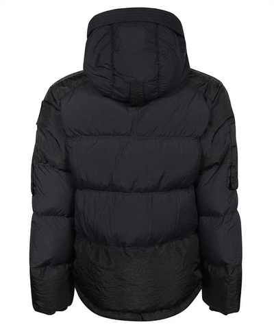 Parajumpers Two-tone Hooded Padded Jacket In Black