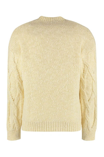 Shop Roberto Collina Crew-neck Wool Sweater In Ivory
