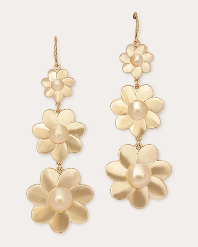 Shop Ramy Brook Ezra Flower Earrings In Gold