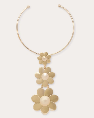 Shop Ramy Brook Ezra Flower Necklace In Gold