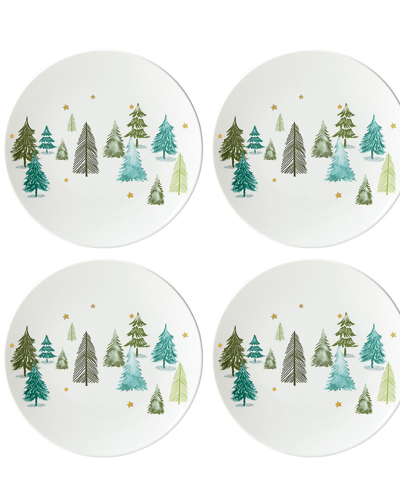 Shop Lenox Balsam Lane 4pc Accent Plate Set In Green