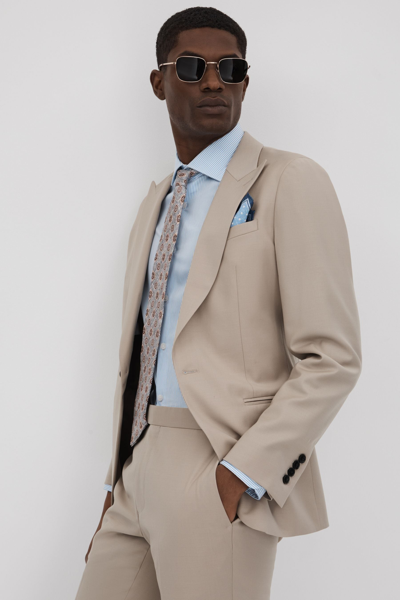 Shop Reiss Stone Dillon Slim Fit Wool Blend Single Breasted Blazer