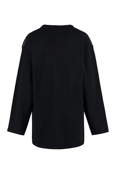 Shop Aspesi Cardigan With Padded Front Panel In Black