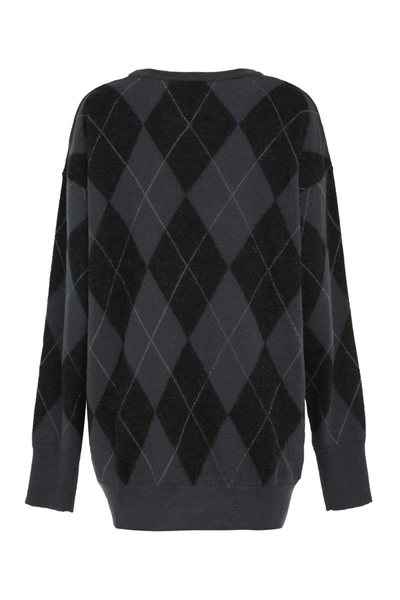 Aspesi Argyle Sweater In Grey