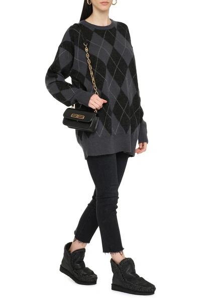 Aspesi Argyle Sweater In Grey