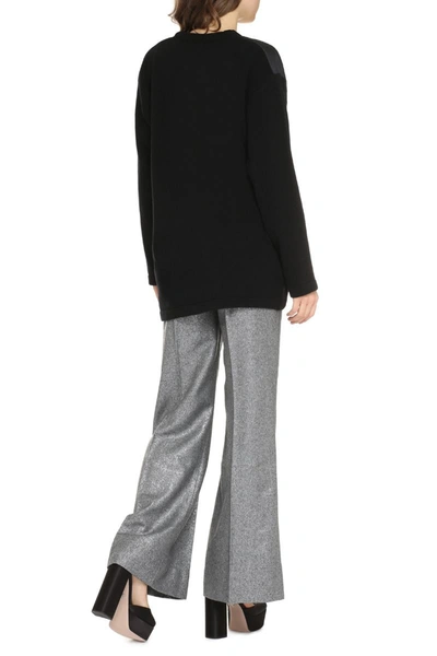 Shop Aspesi Cardigan With Padded Front Panel In Black