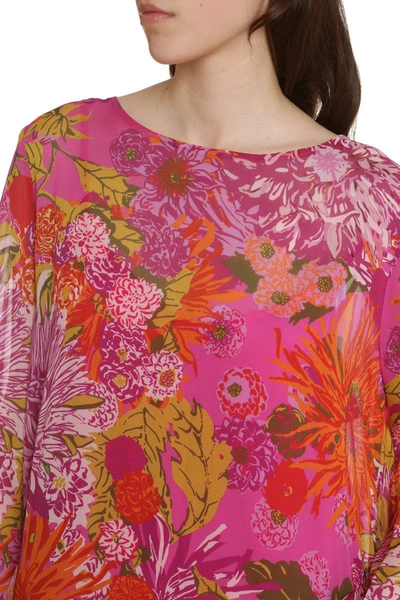 Shop Clips Floral Blouse In Pink