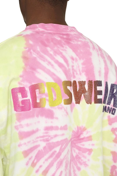 Shop Gcds Cotton Crew-neck Sweatshirt In Multicolor