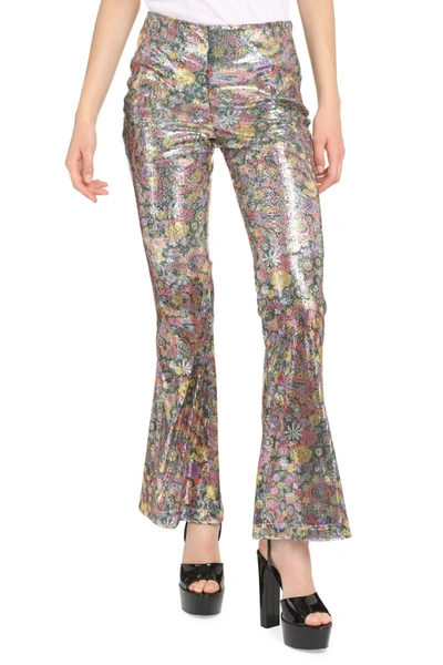 Shop La Doublej Sequined Trousers In Multicolor