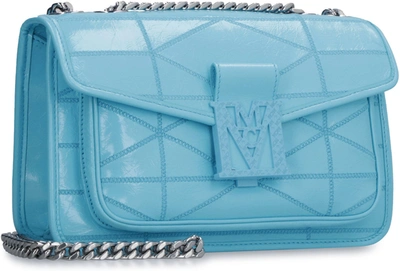 Shop Mcm Travia Leather Crossbody Bag In Blue