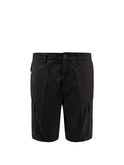 Shop Stone Island Bermuda Shorts In Black