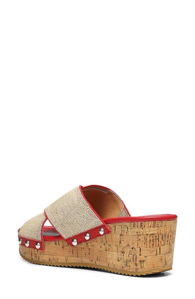 Donald Pliner Summer Platform Wedge Sandal In Tomato